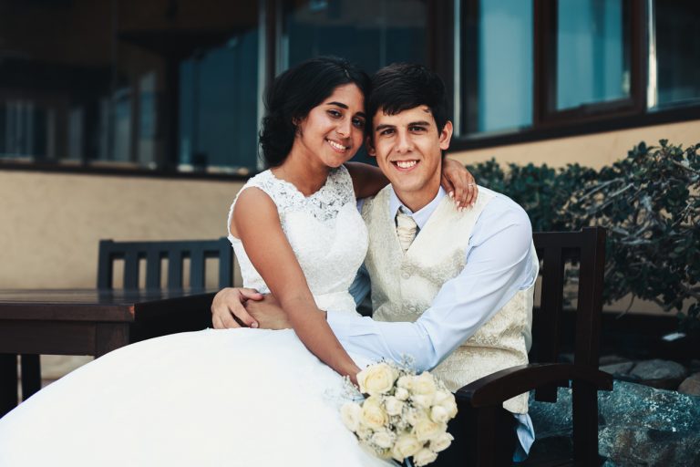 Mariage Dubaï Émirats arabes unis Séance Photo Mariés Joie Sourires