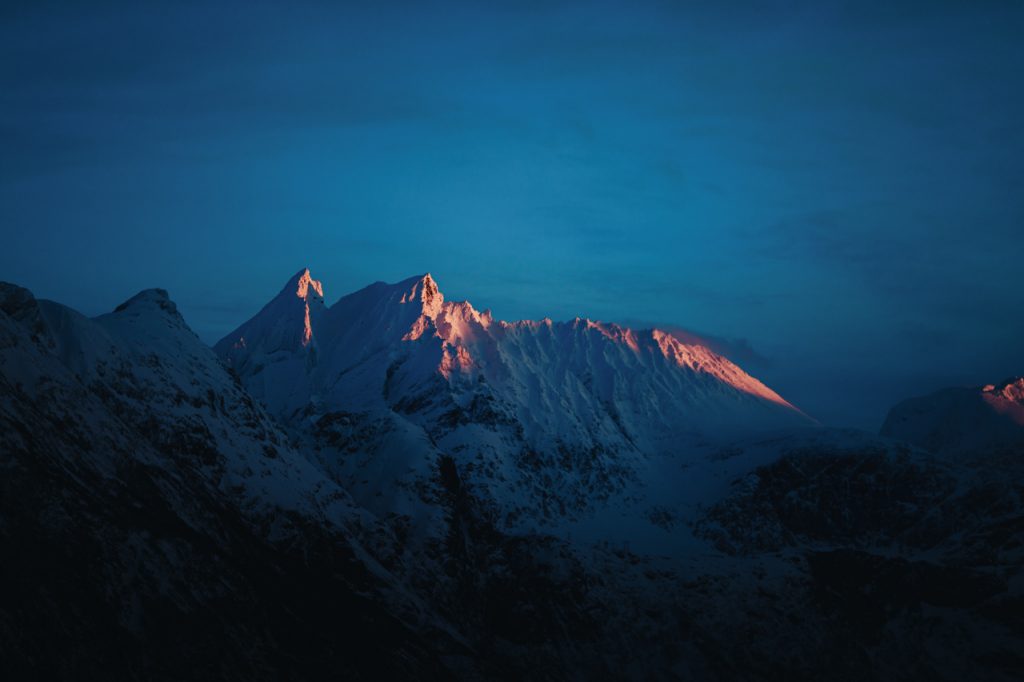 Montagne Norvège Molde Soirée Nuit Coucher de Soleil