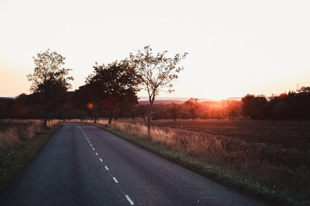 Route Lorraine Champenoux Coucher Soleil Printemps Photographe Eirik Tombre